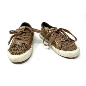 Michael Kors Size 2 City Sneakers Brown Monogram Logo Laced up‎ Casualwear
